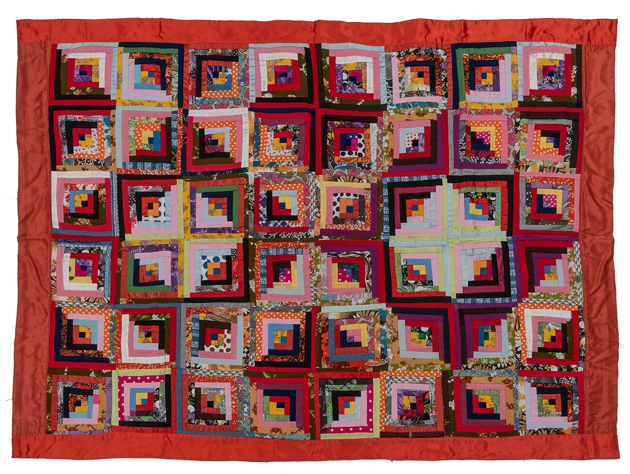 F. Shenina, trapunta patchwork, anni Settanta del Novecento, villaggio di Grishinskaja, Distretto Vilegodskij, Regione di Arkhangelsk