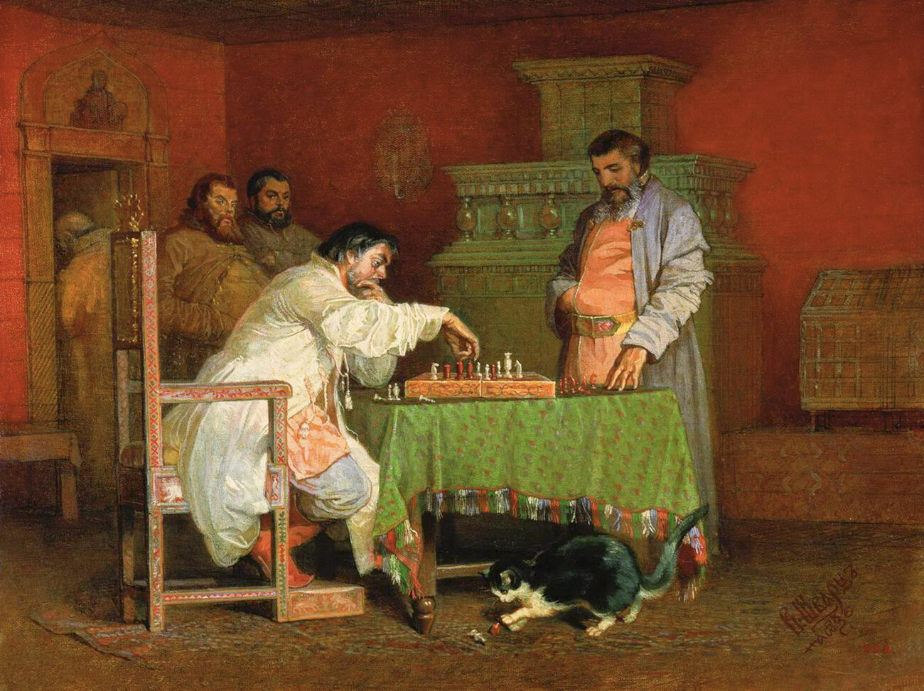 Vyacheslav Schwarz. Scene From the Life of Russian Tsars (a.k.a. Tsar Alexis I playing chess)
