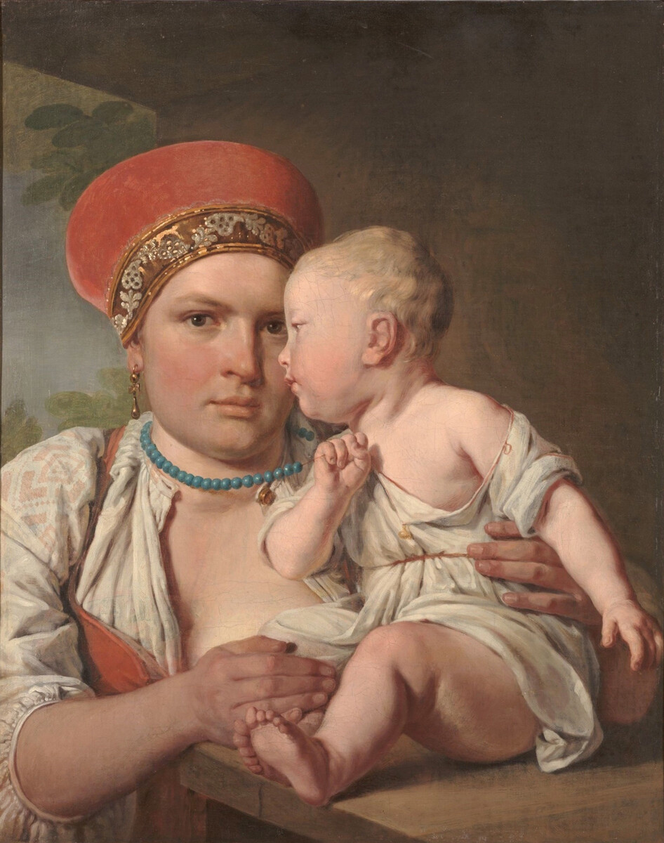 Alexeï Venetsianov. Nourrice avec enfant, années 1830
