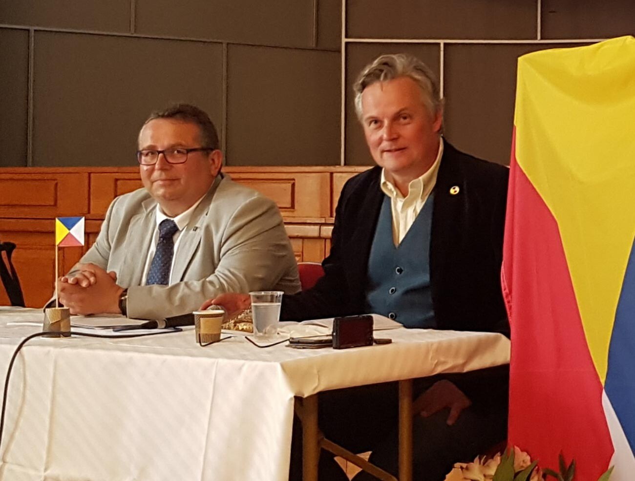 Војтех Мерунка и Јан ван Стенберген на другој конференцији међусловенског језика 2018.