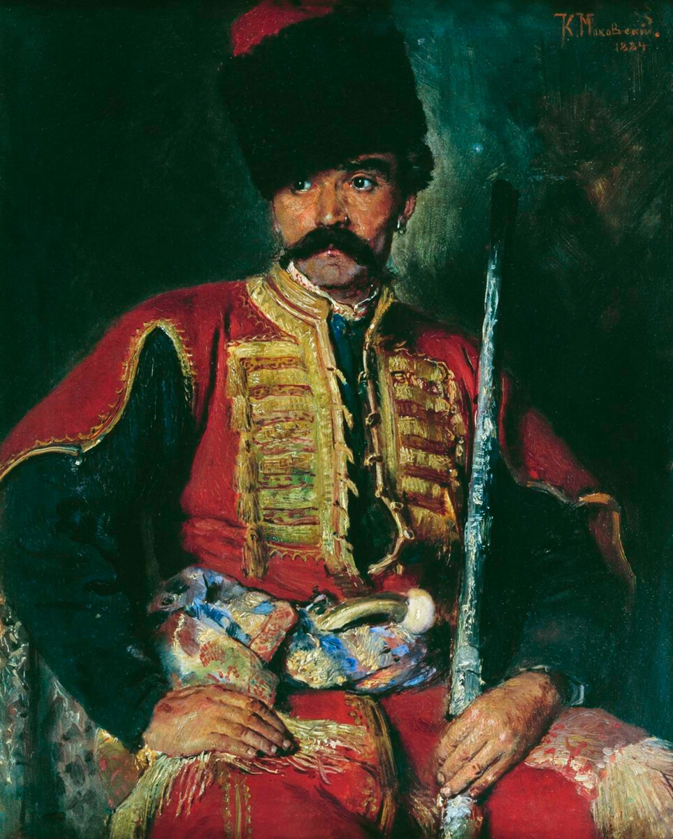 Cosaco de Zaporózhie, 1884, Konstantín Makovski