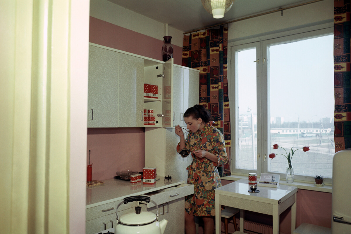 Cuisine d'un appartement à Moscou, 1973
