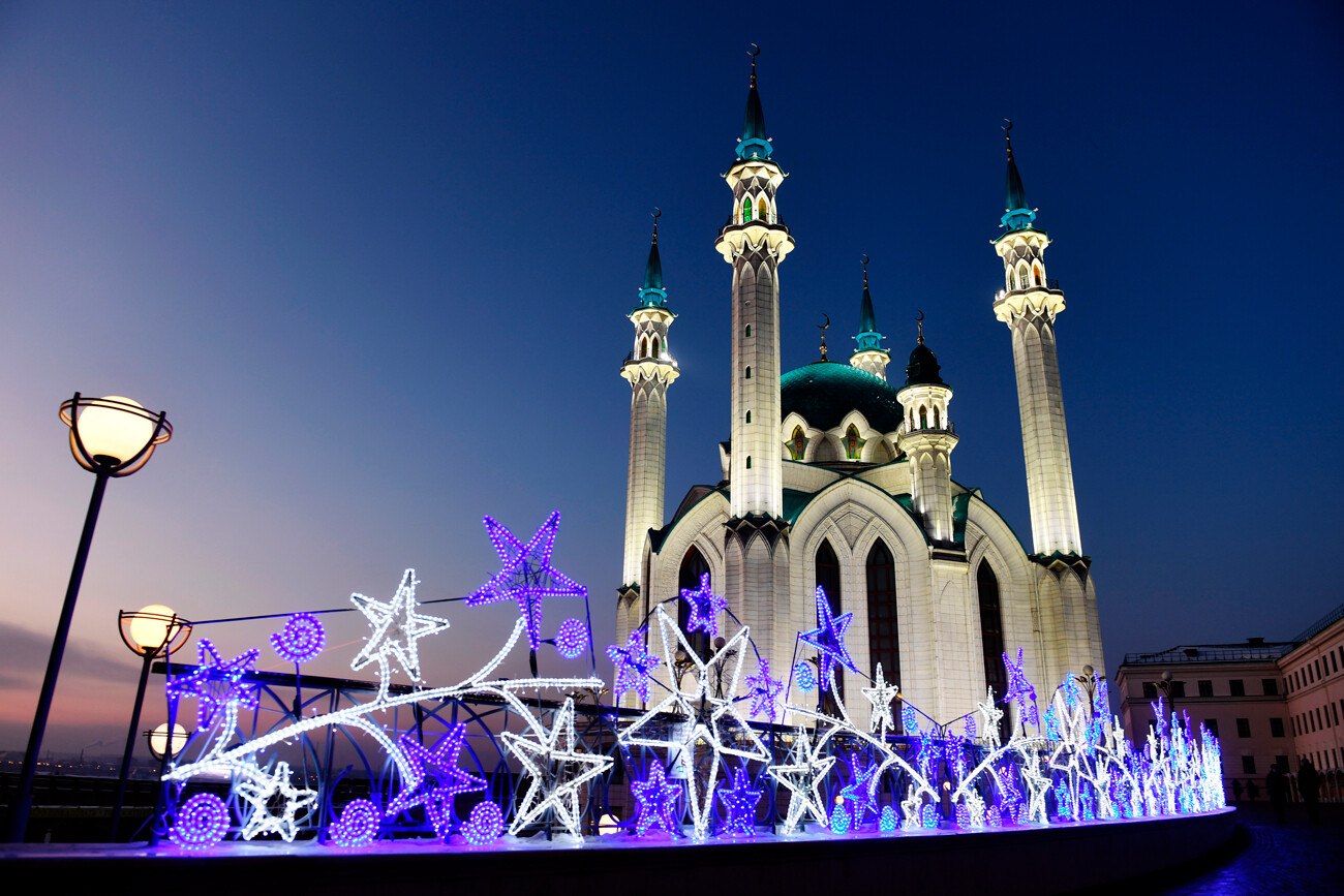 Rasvjeta džamije Kul Šarif u Kazanju. 