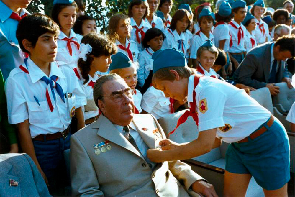 Leonid Brézhnev en el campamentoo Artek, 1979 