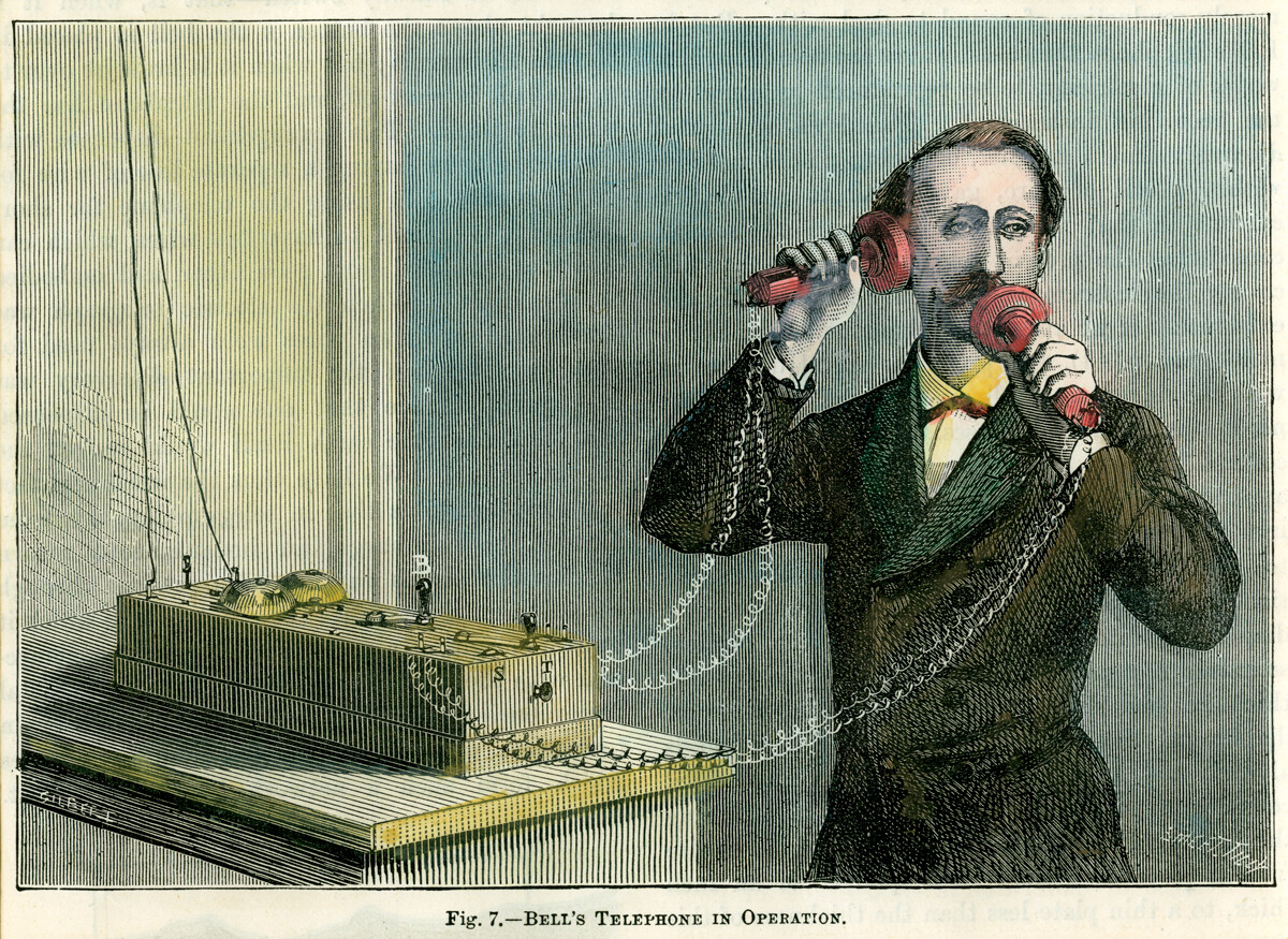 Illustrazione del funzionamento del telefono di Bell
