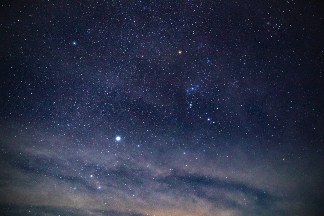 カフカス、アディゲア共和国の夜空の星