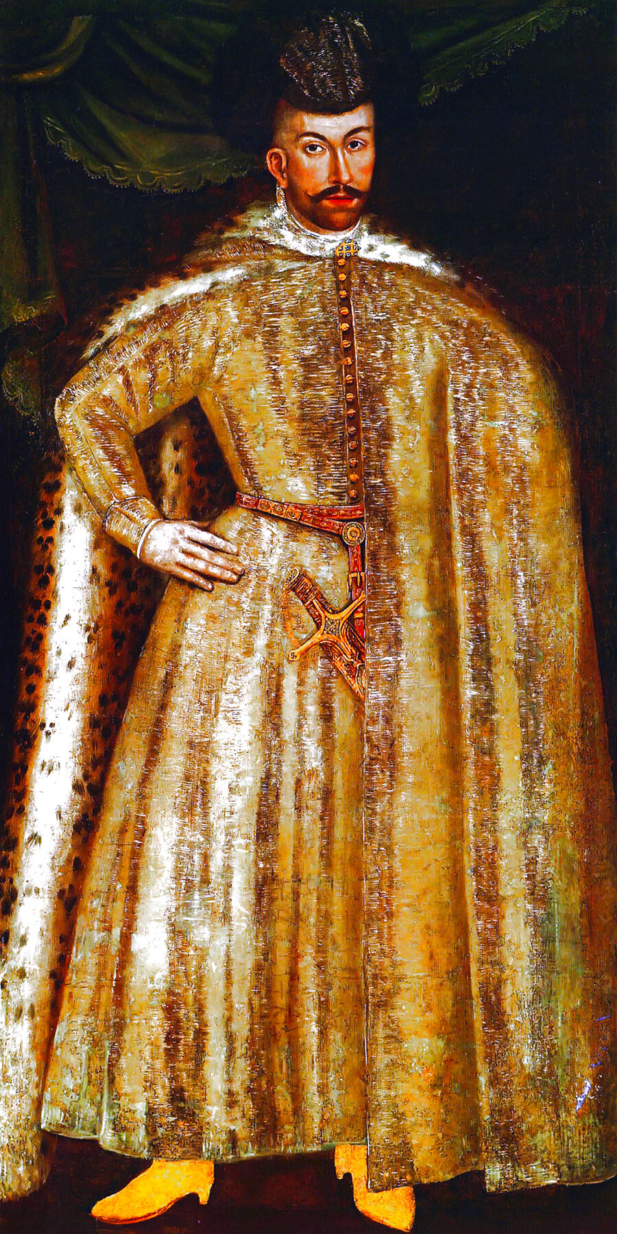 Simeon Bekbulatovich by unknown painter, second half of the 16th century. Simeon Bekbulatovich, the nephew of the tsar's second wife, was accordingly the tsar's nephew.