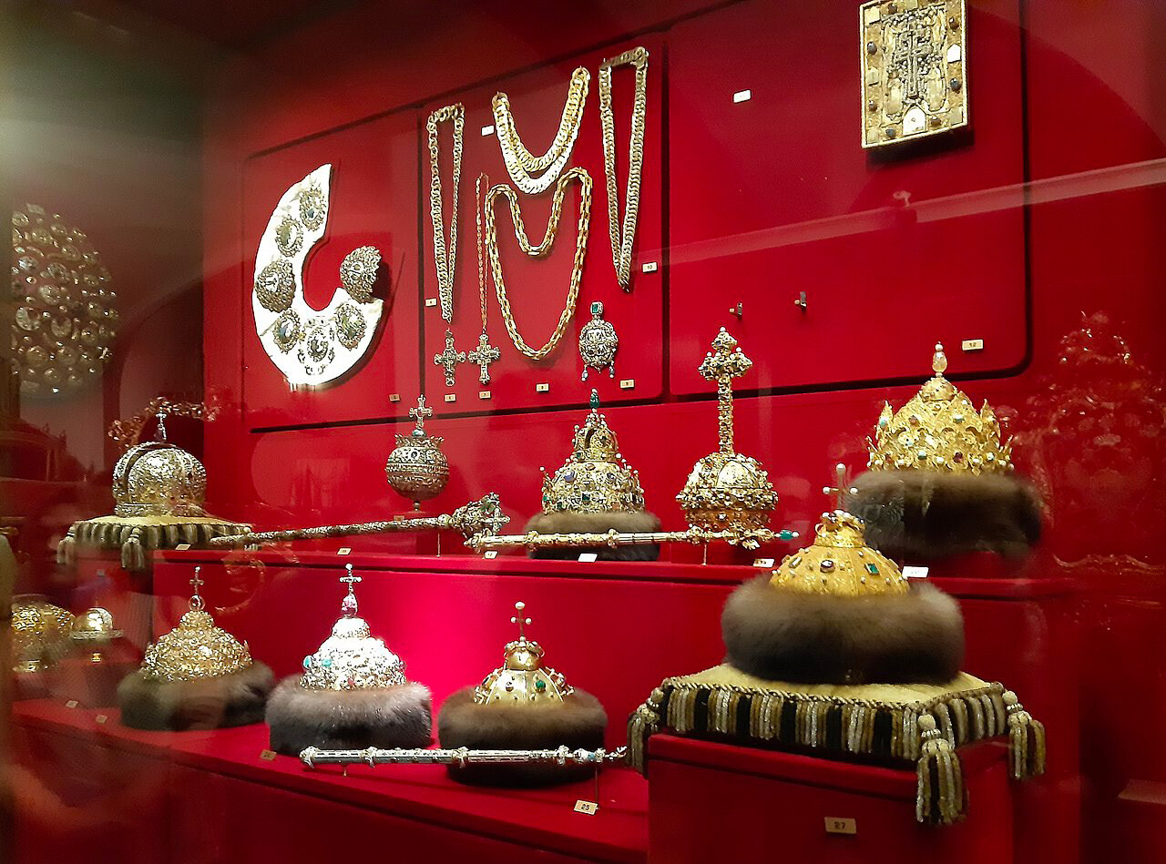 The crowns of the Moscow Tsardom in the Kremlin Armoury