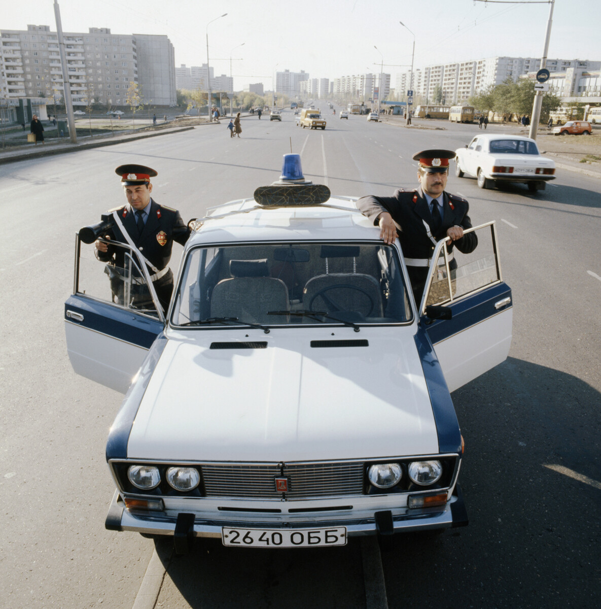 Verkehrspolizei in Orenburg, 1989.