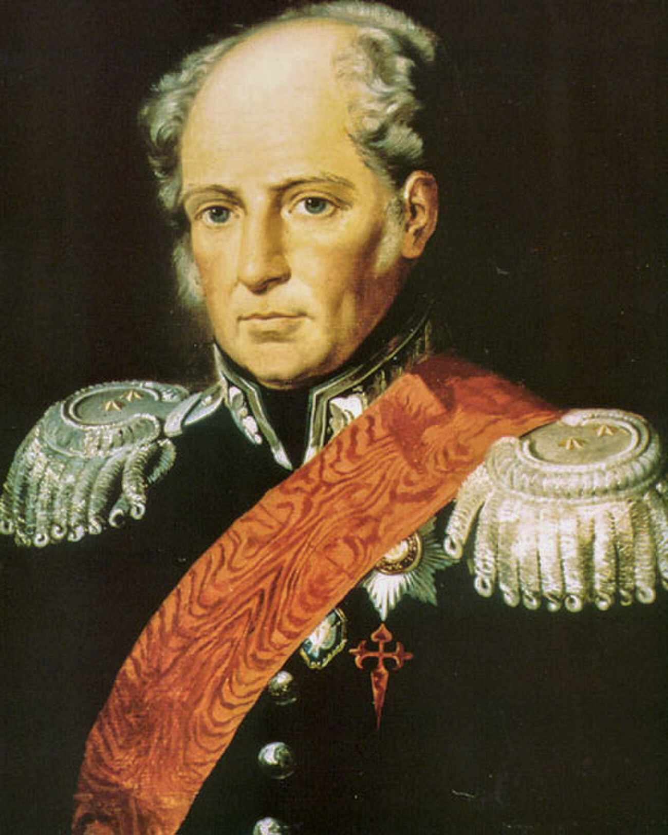 Augustin de Betancourt (1758-1825), španski inženir, prikazan v ruski obleki. Portret iz leta 1810