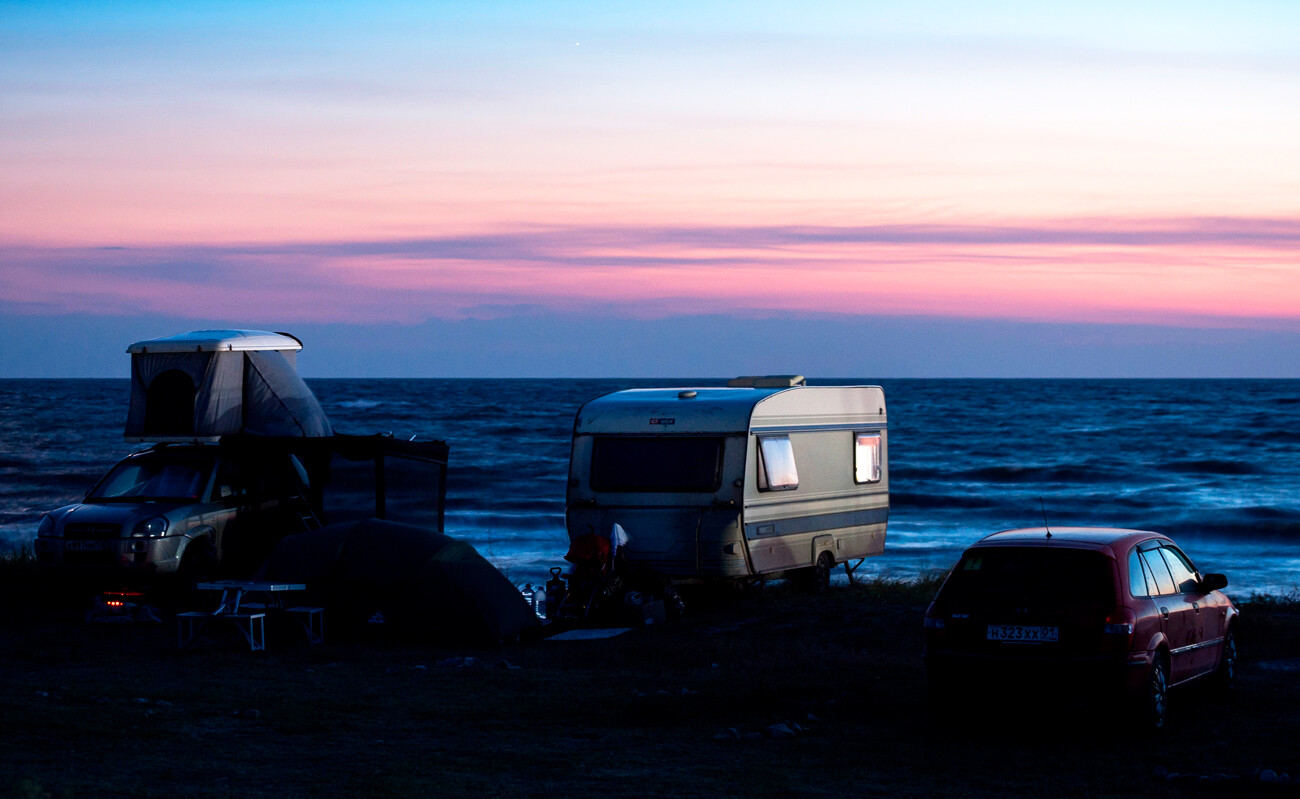 A camping in Crimea