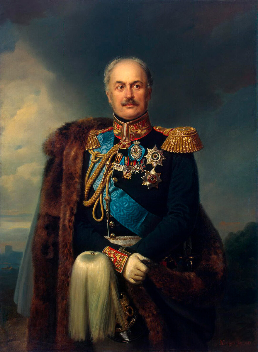 Portrait de Pavel Kisselev, Franz Krüger, 1851