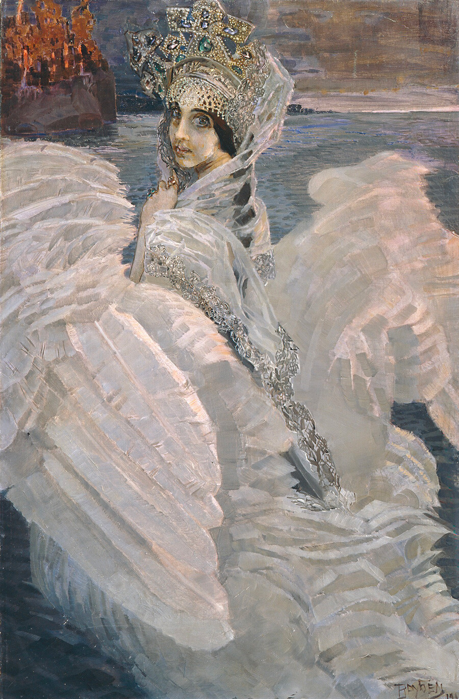 ミハイル・ヴルーベリ、『白鳥の王女』、1900年