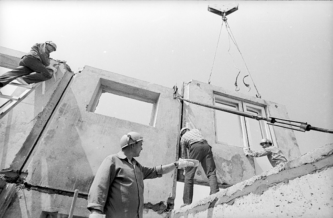 A panel khrushchyovka construction