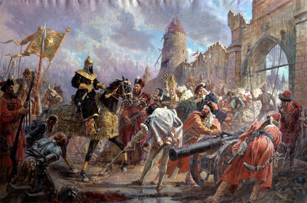 Ivan the Terrible's conquest of the Livonian fortress of Kokenhausen.