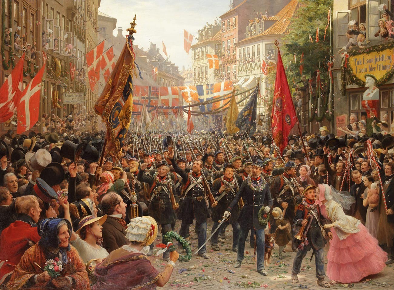 I soldati danesi tornano a Copenaghen nel 1848