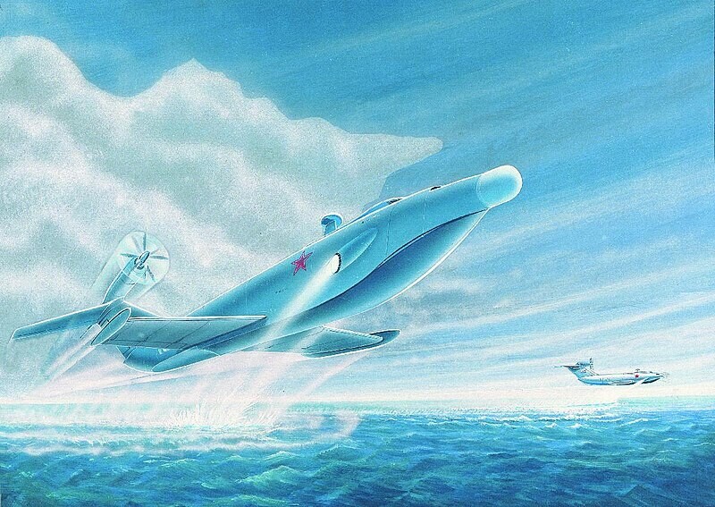  Илюстрация от 80-те години на екраноплан от клас 