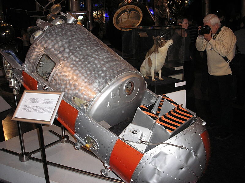 Cápsula espacial del Sputnik-5 en el Museo del Espacio