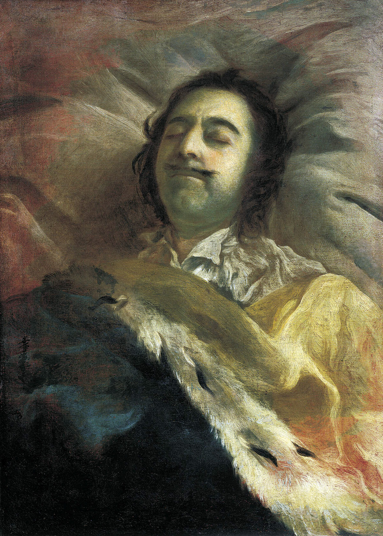 Portret Petra I. na smrtni postelji
