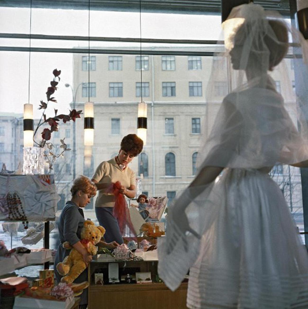 At the 'Gifts' store, Moscow, 1967.