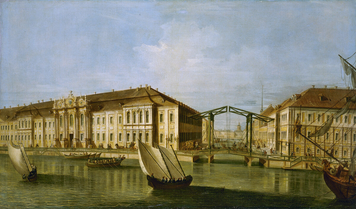 Зимният дворец през 1750 година