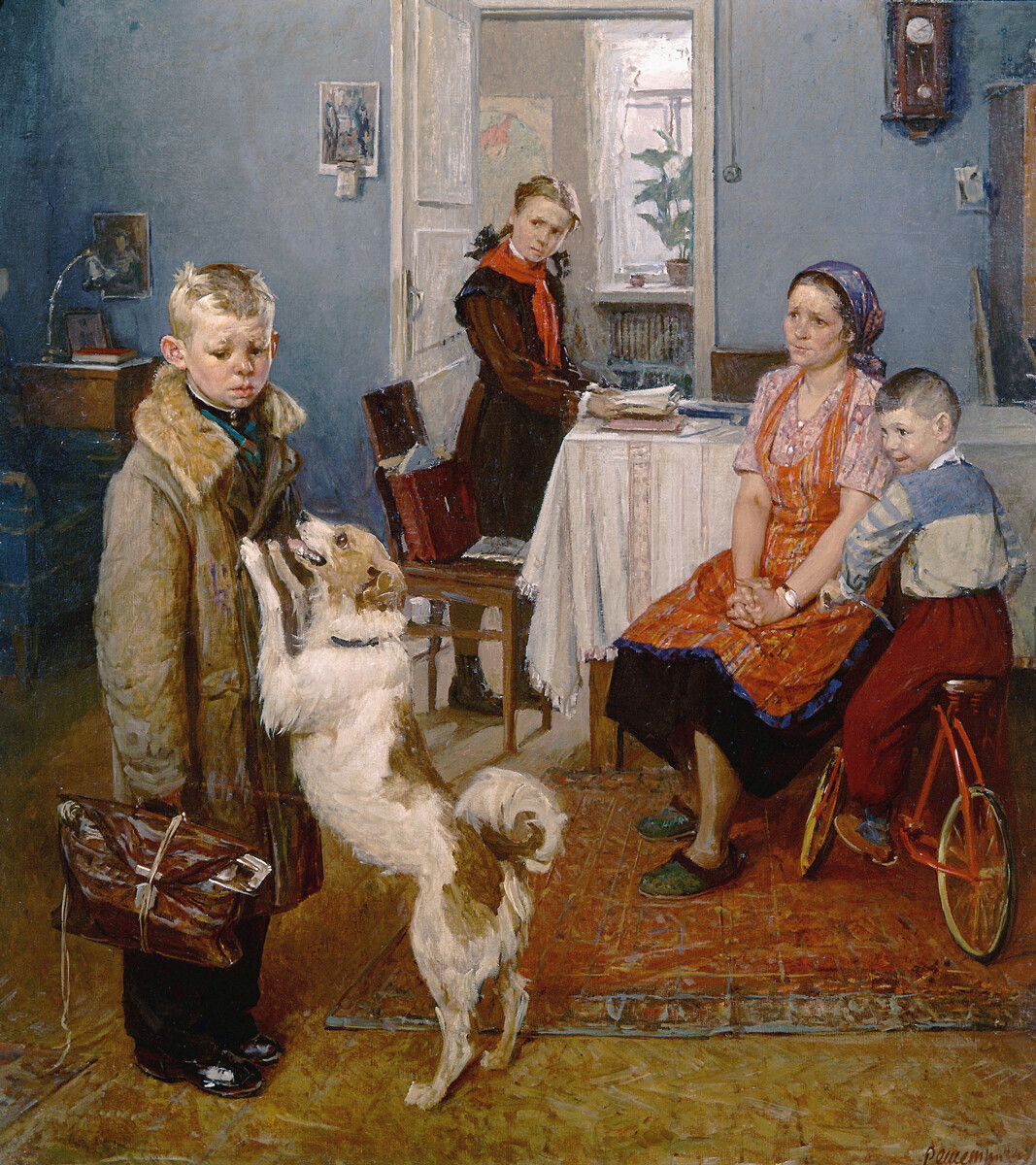Fjodor Rešetnikov. Spet slaba ocena. 1952, iz zbirke Državne Tretjakovske galerije. 