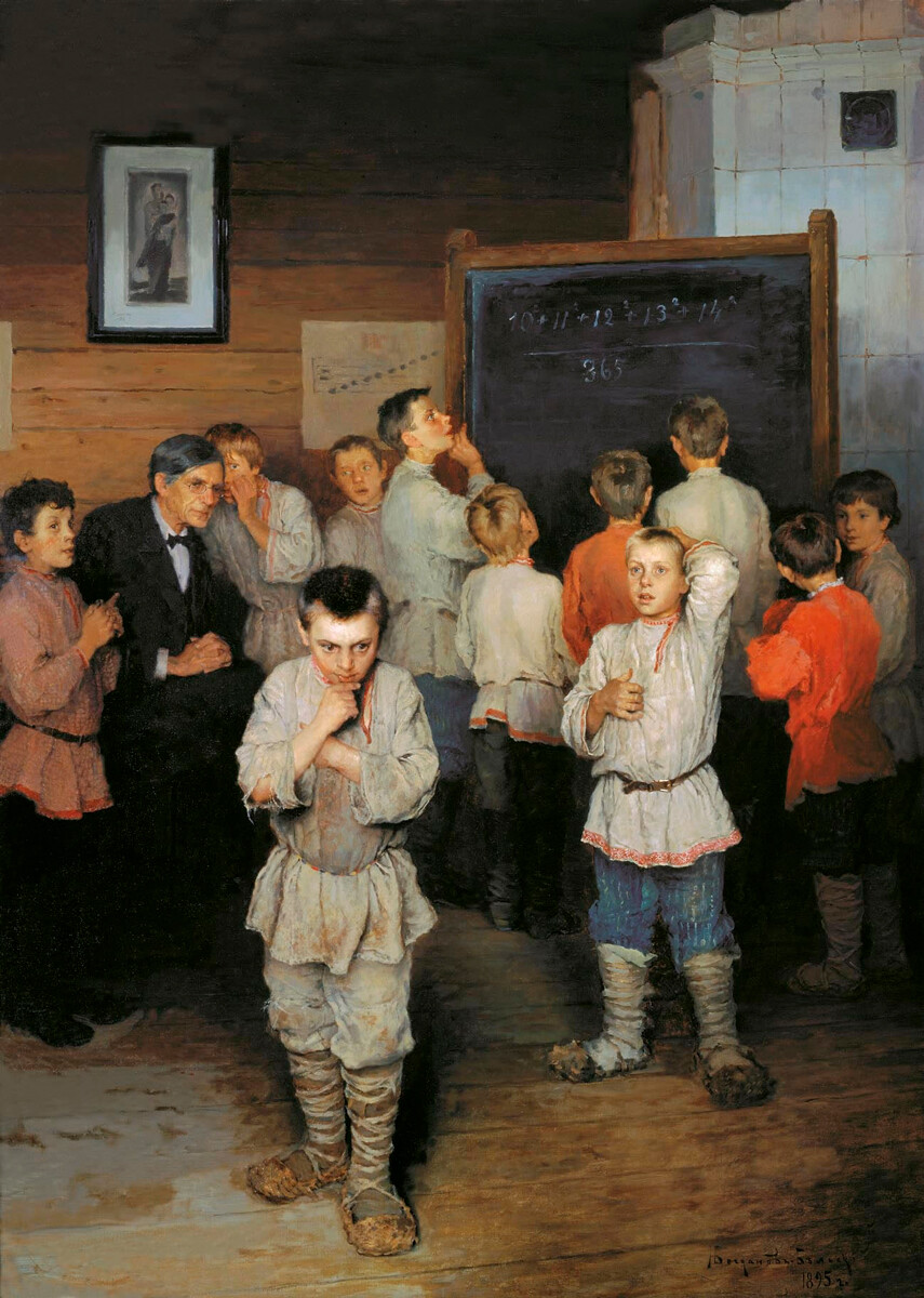 Nikolaï Bogdanov-Belski. Calcul mental à l'école populaire de S. A. Ratchinski. 1895 