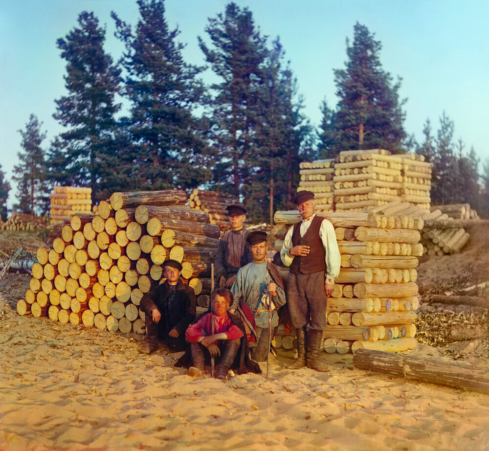 Дрвосечачи во Витегра, Вологодска област, 1909.

