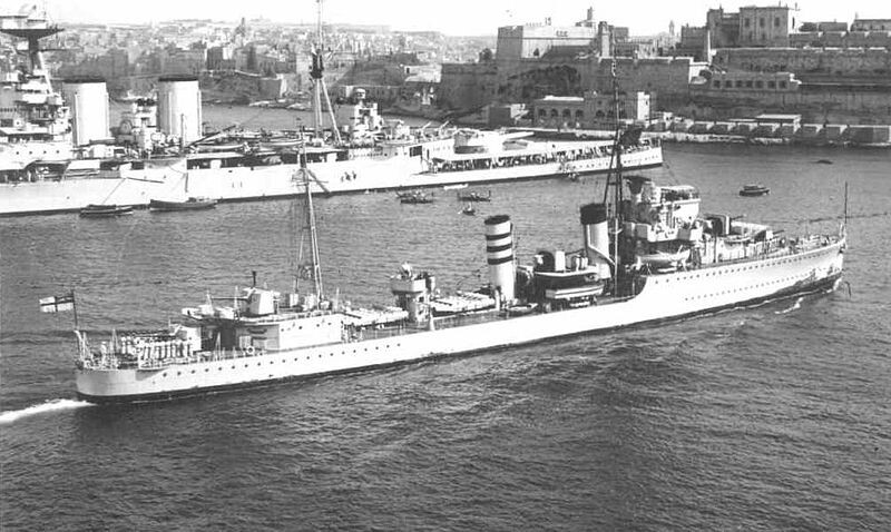 El HMS Inglefield, fotografiado en 1936.