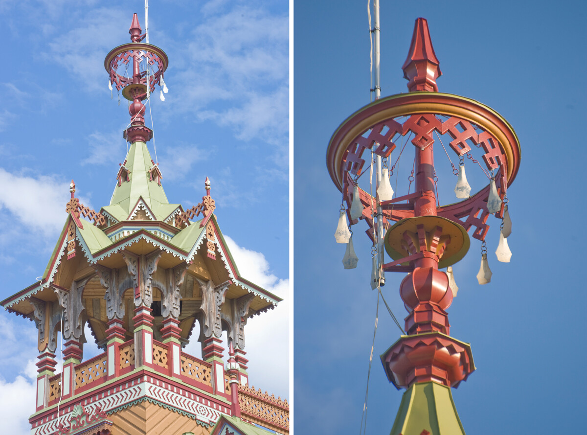 Astashovo. Terem. Lookout tower & turret. Turret decoration. May 28-June 2, 2016