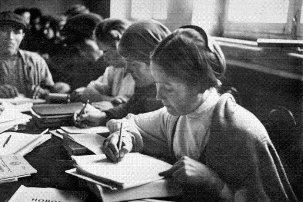 Kelas mengeja di Cheboksary, 1930-an.