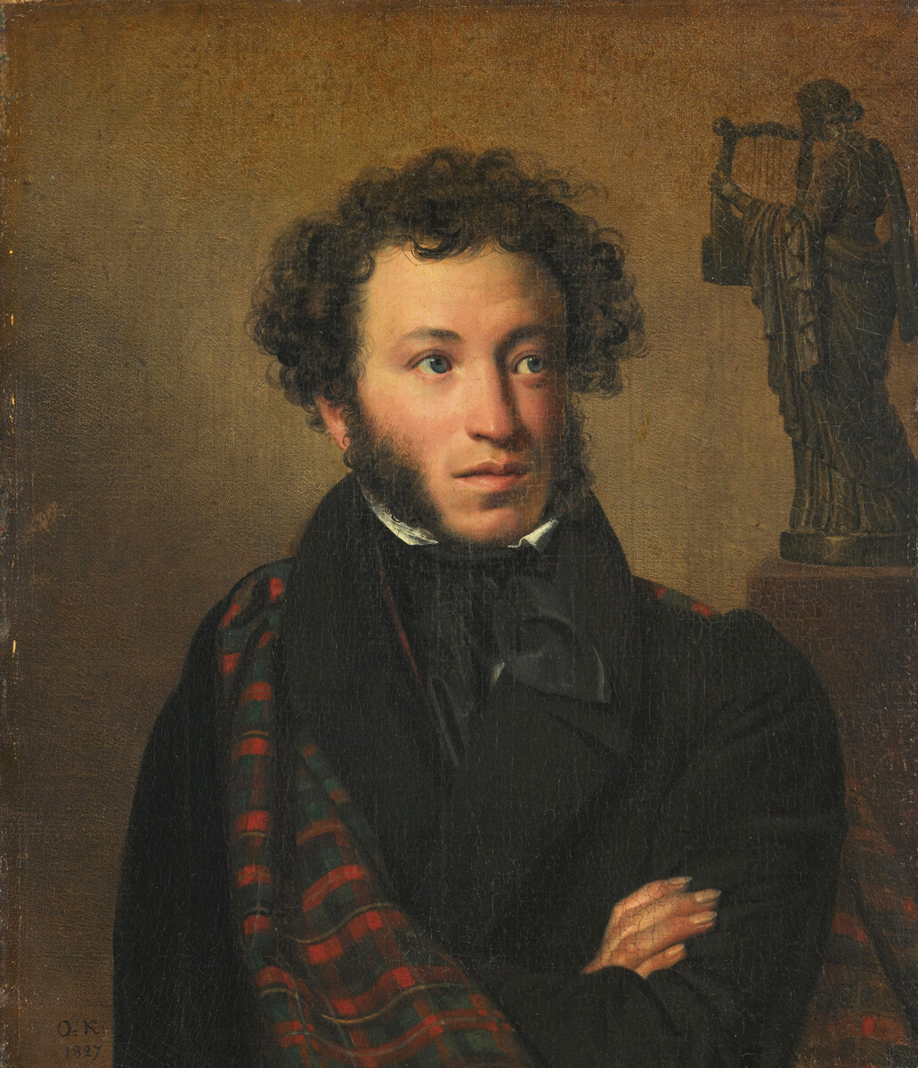 Porträt von Alexander Puschkin, 1827, Orest Kiprenski.