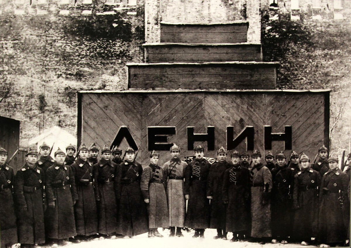 Temporary wooden mausoleum