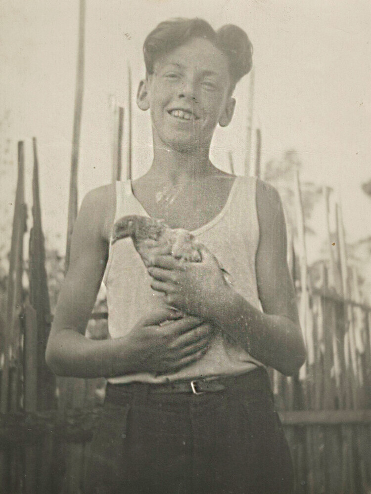 Момче и гулаб, 1940-тите години

