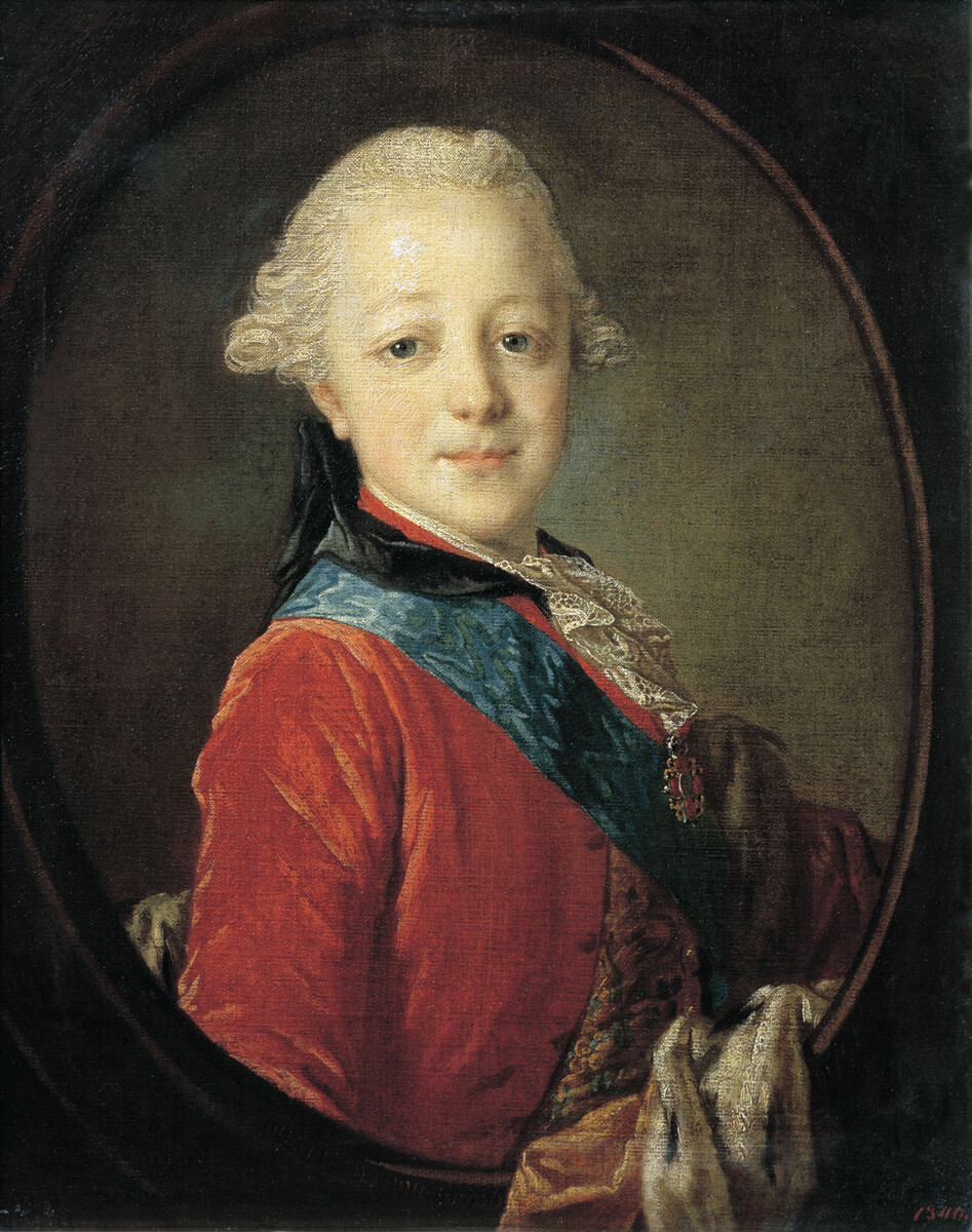 Портрет на великия княз Павел Петрович като дете, 1761 г.