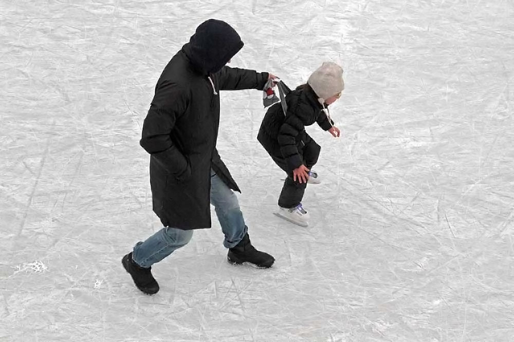 Ice skating is one of the most popular form of winter entertainment in Russia.