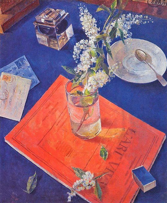 After his death, the artist’s name was crossed out from Soviet art. In the subsequent quarter century, it seemed that people had forgotten about Petrov-Vodkin and his paintings had almost disappeared from museums’ collections. However, sooner or later, true art receives recognition. For Petrov-Vodkin, this time came in the second half of the 1960s. // Bird cherry in a glass, 1932