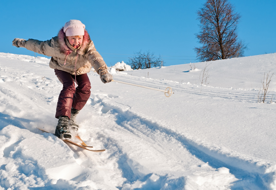 Not only sledges and skis are used to go downhill, but anything that comes to hand, including cardboard, plastic bags, or even pieces of linoleum.