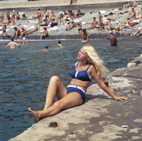 Градска плажа во Сочи, 1970 година.