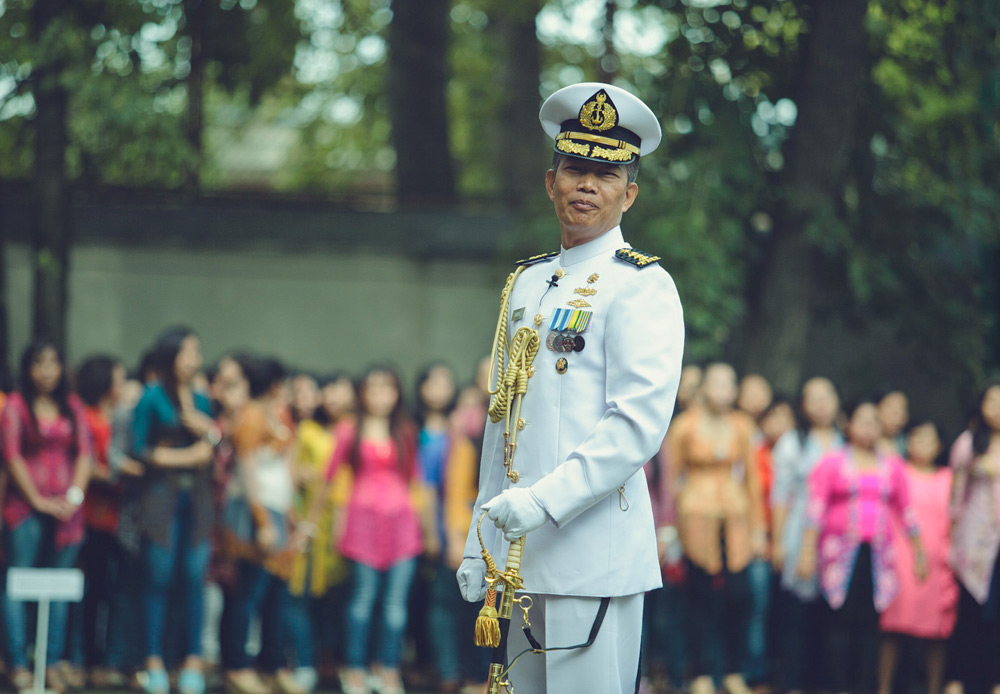 Dalam upacara tersebut yang bertindak sebagai Inspektur Upacara adalah Kol. Laut (P) Akmal (Atase Laut  KBRI Moskow).