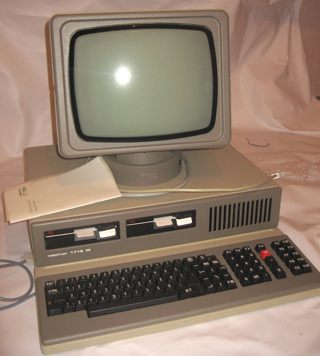 The Robotron was a computer engineering development that the USSR presented to Europe. The computer itself was developed at a research institute outside Moscow, and production was transferred to the German Democratic Republic. In 1984, production began of the Robotron 1715. It had no sound or mouse port, but featured two built-in drives.