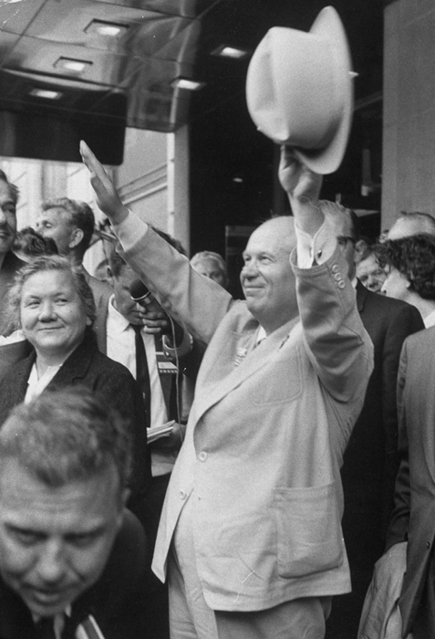 8. Greet your ideological opponents // Nikita S. Khrushchev and his wife during their tour of US.