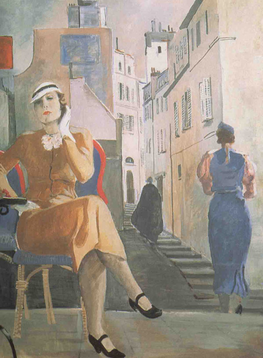 In 1935, the artist visited the United States, France, and Italy. The fruit of this journey was a series of urban landscapes and portraits // Parisienne, 1935