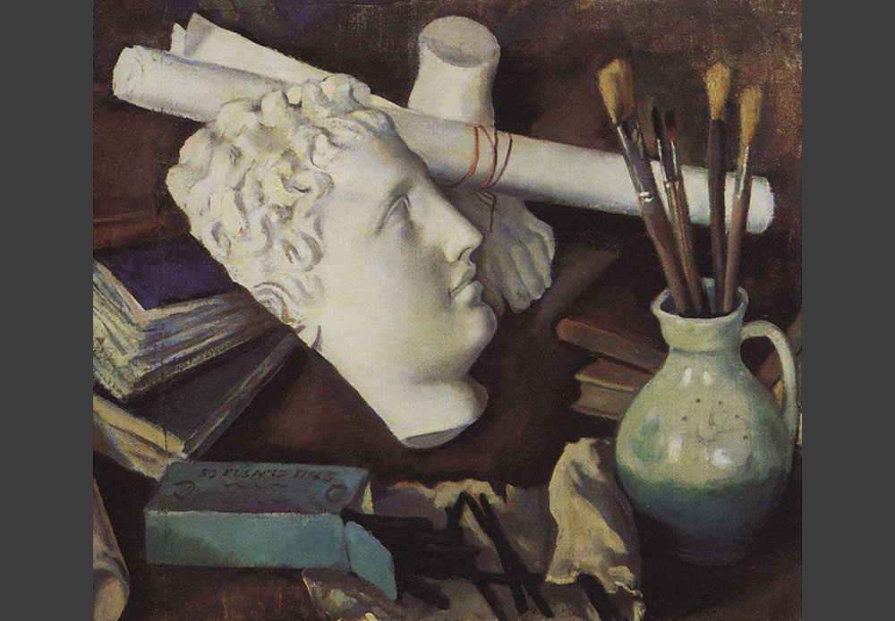 　20世紀までは、静物画は絵画に入門する者が習得すべき「学習」のジャンルとみなされており、まともな画家が取り組むべきものではないとされていた。20世紀初頭は、ロシアの静物画の全盛期とされ、静物画が他のジャンルと同等の地位を確立した時代だった。// 「美術の特性の静物画」、ジナイダ・セレブリャコーワ、1922年