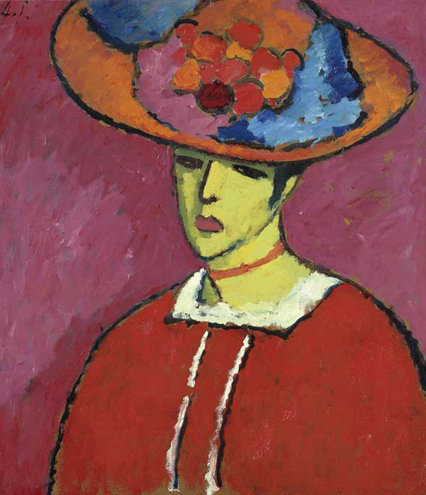 Alexej von Jawlensky “Schokko with Wide Brimmed Hat”, 1910, £9.43 million. Schokko is not a name, but rather a nickname. Every time the model came to the artist’s studio, she asked for hot chocolate, thus earning herself the nickname “Schokko”.