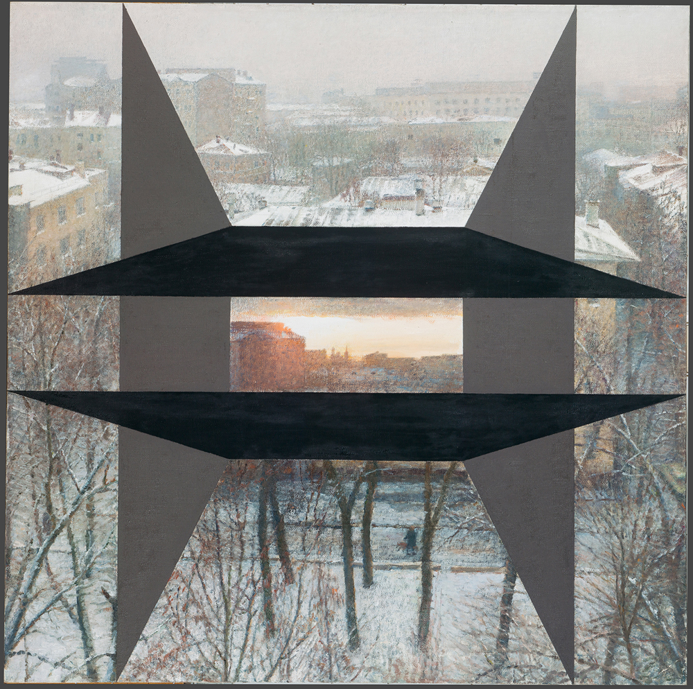 Depuis la fenêtre de l’atelier (une coure moscovite), O. Vassiliev. 1990