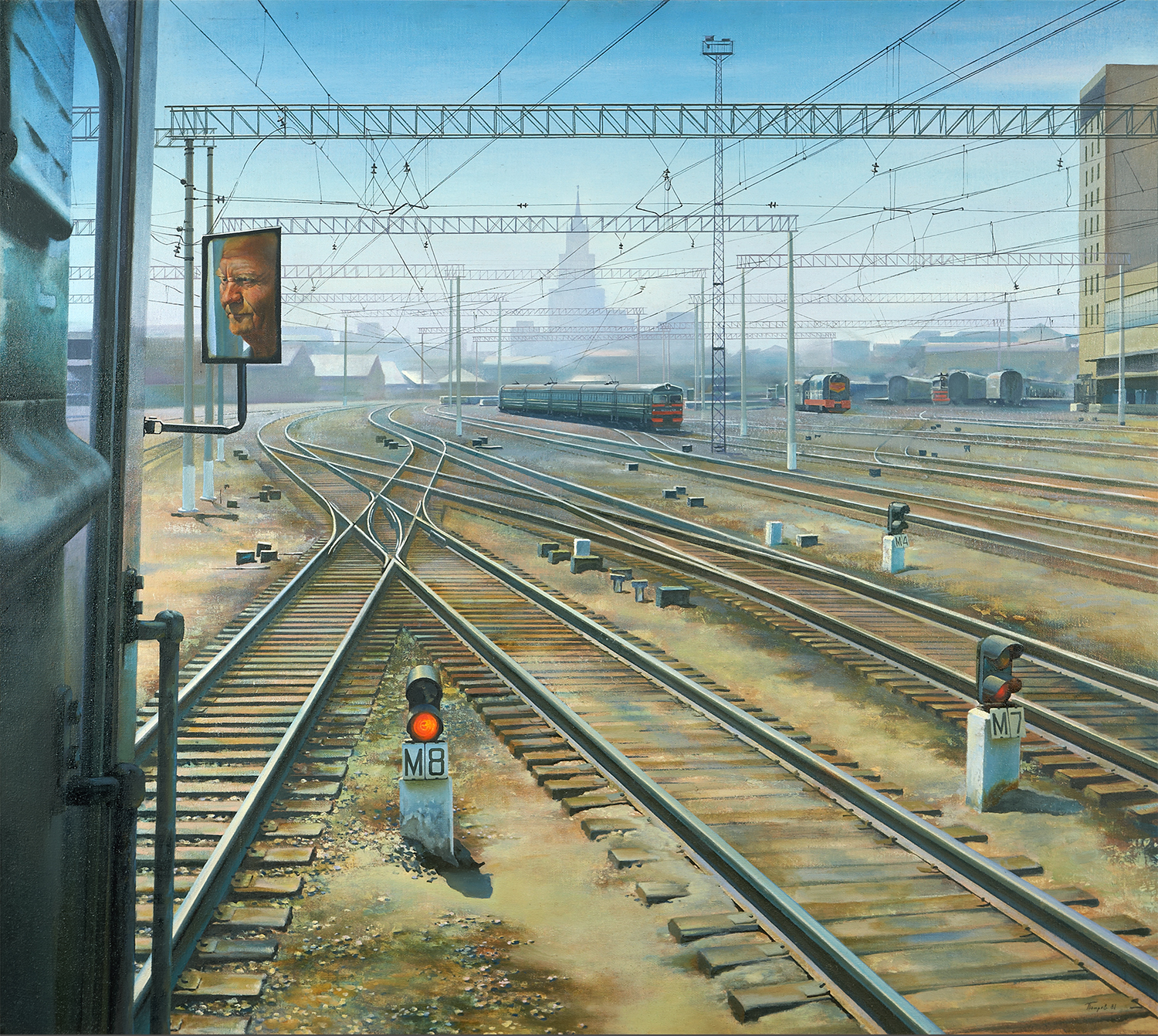 スーパーリアリストは現実と幻想の従来の相反を打ち破った。／ペトロフ「カザン鉄道駅」（1981）、国立トレチャコフ美術館