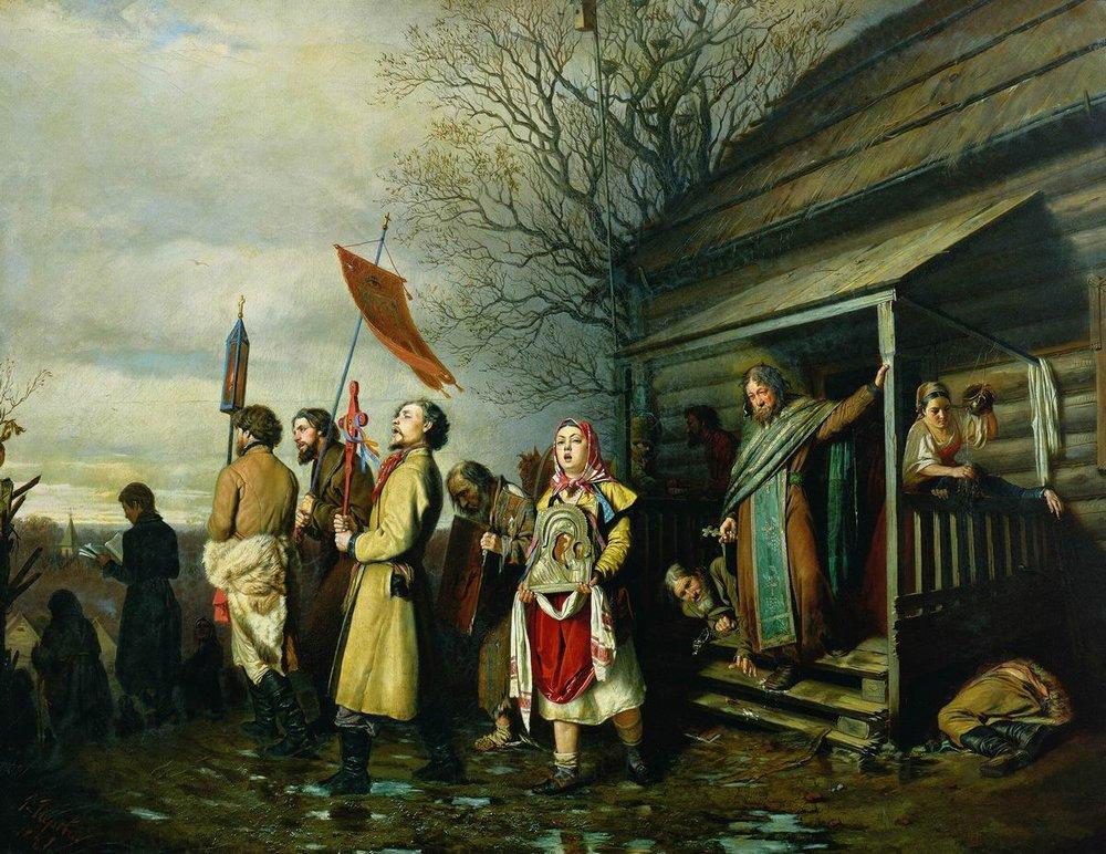 Vasiliy Perov. “Religious procession in a village at Easter” 1861