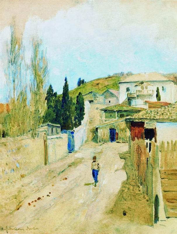 Улица в Ялта, Исак Левитан, 1886 г.