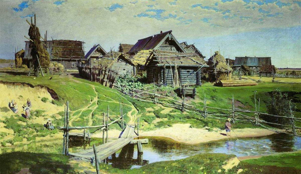 Russian village, 1889, Vasiliy Polenov.